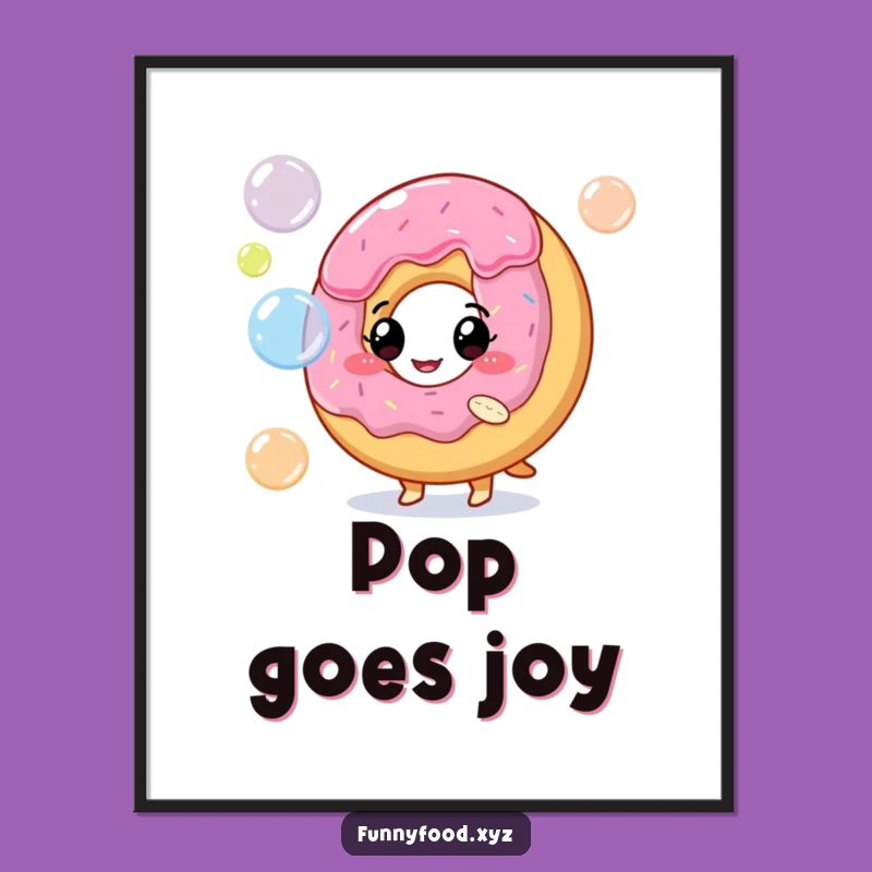 Funny Donut Bubbles Poster - Whimsical Wall Art for Any Room