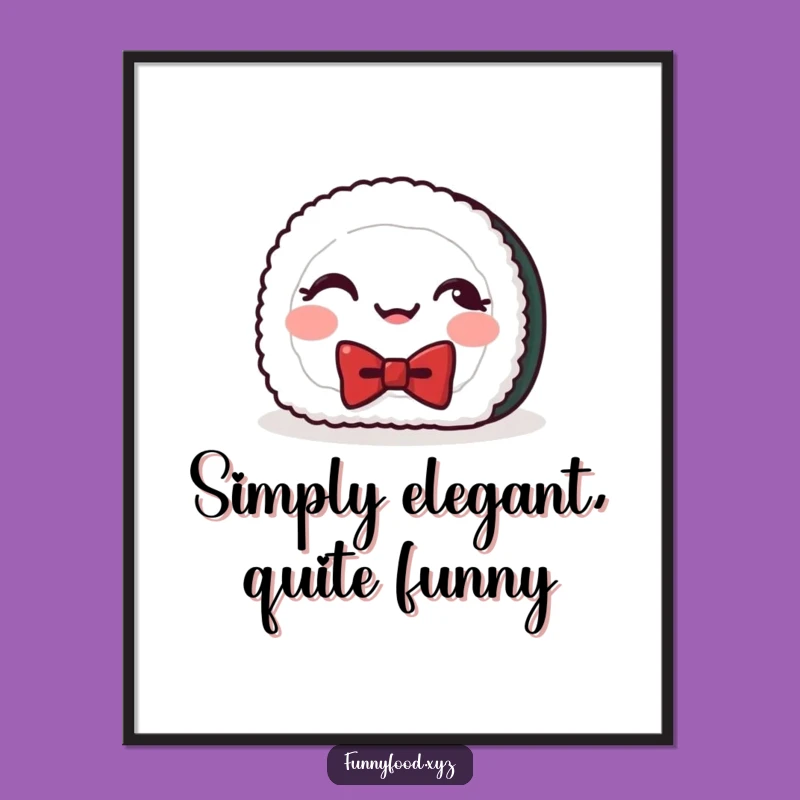 Funny Sushi Giggles Poster: Decorate Your Space with Hilarious Japanese Art
