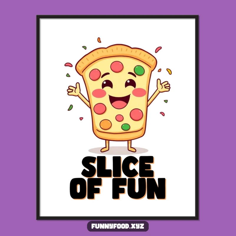 Funny Pizza Confetti Poster: Festive Wall Art for Party People!