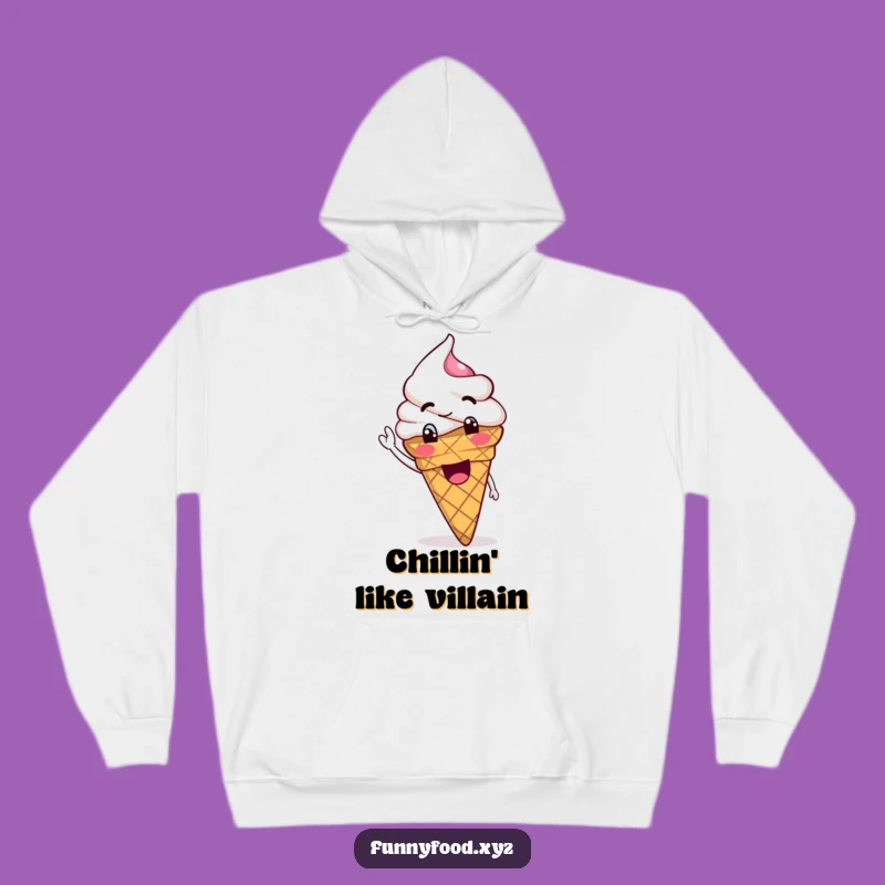 Cozy Funny Ice Cream Cone Hoodie - Warm & Playful Gift