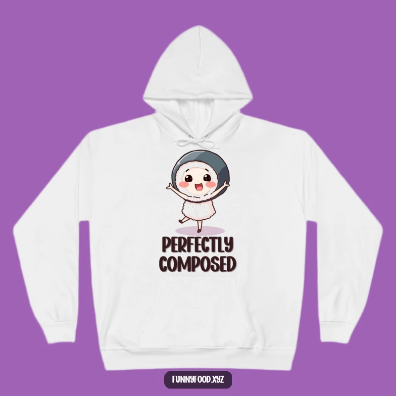 Cozy Funny Sushi Pirouette Hoodie: Stay Warm with Elegant Humor