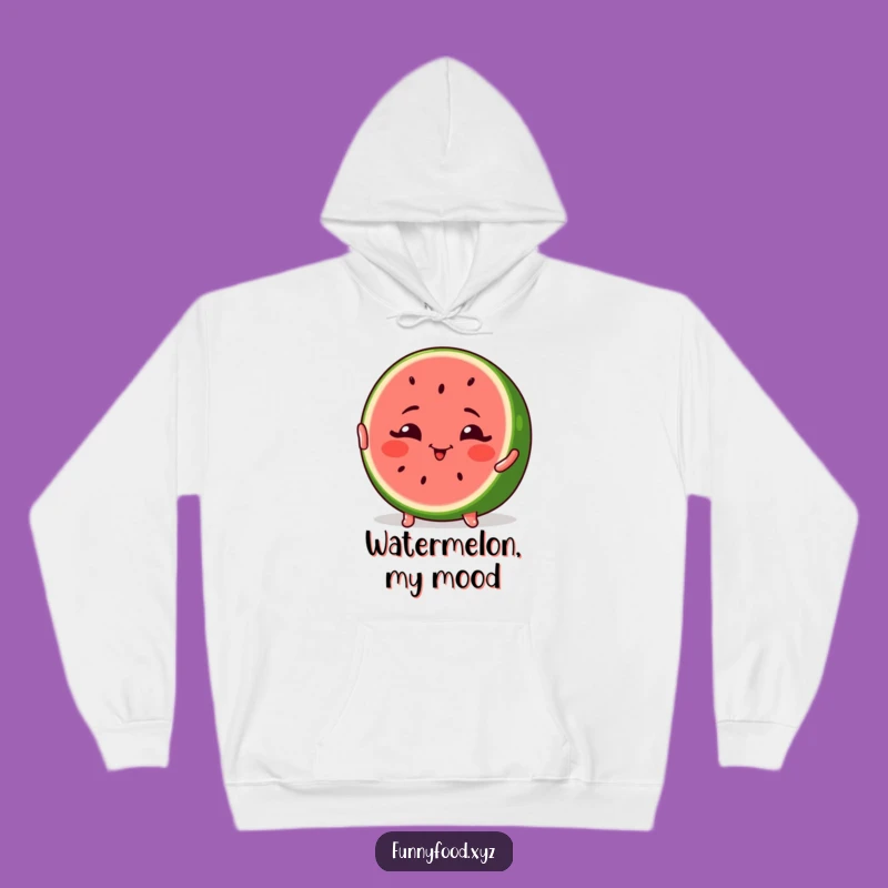 Cozy Funny Winking Watermelon Hoodie - Warm & Fruity Gift