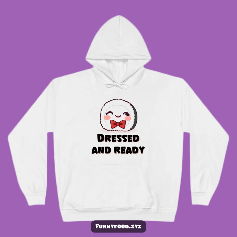 Cozy Funny Sushi Giggles Hoodie: Stay Warm with Japanese Charm
