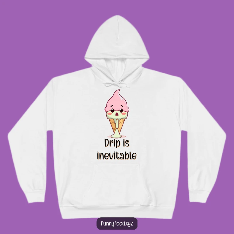 Cozy Funny Melting Ice Cream Cone Hoodie: Warmth Meets Comedic Mishaps