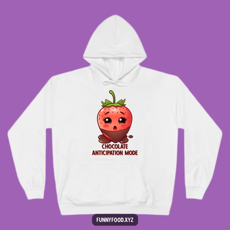 Funny Strawberry Shock Hoodie - Cozy and Hilarious Chocolate Dip Apparel