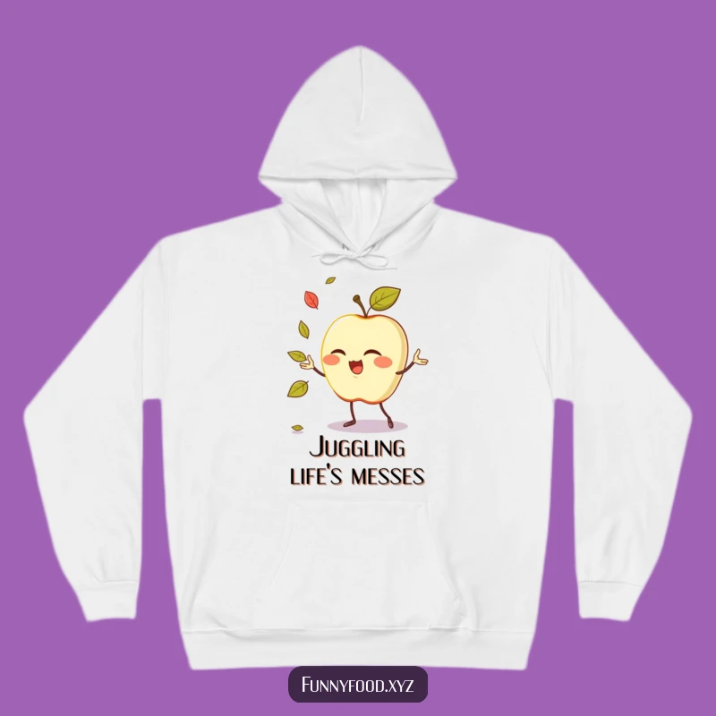 Funny Juggling Apple Hoodie: Cozy & Hilarious Fruit Lover Gift