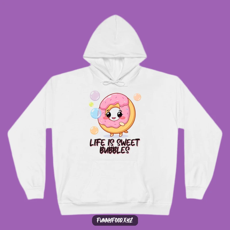 Funny Donut Bubbles Hoodie - Cozy Style with a Splash of Fun
