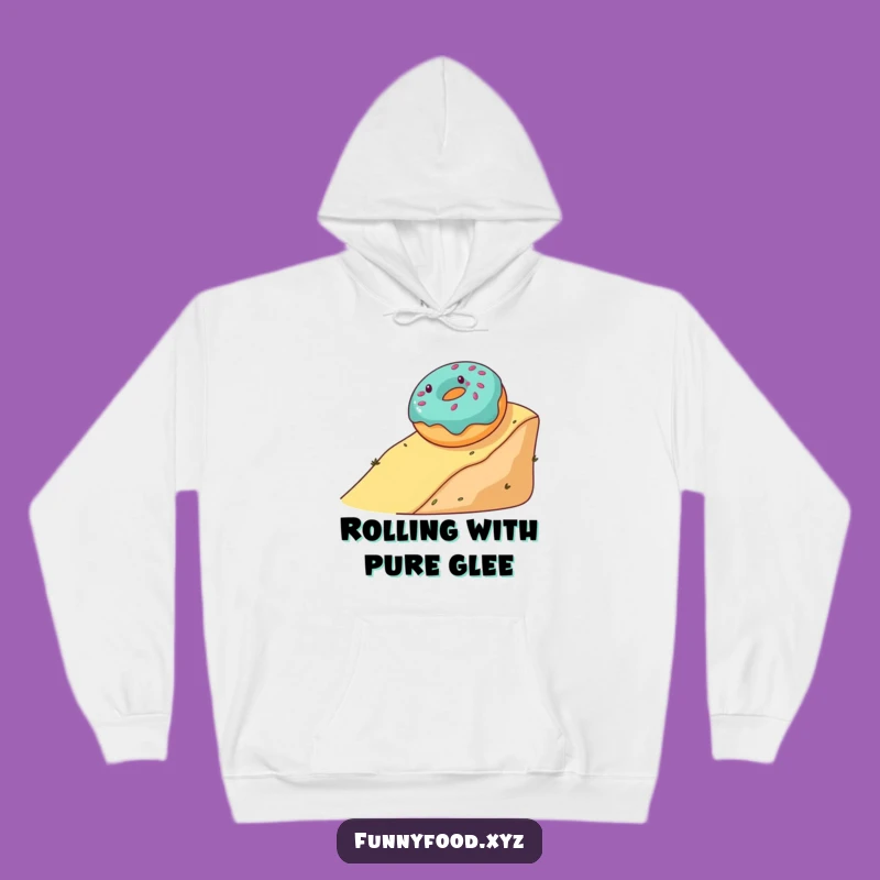Cozy Funny Donut Rolling Hoodie: Stay Warm with Sweet Adventure