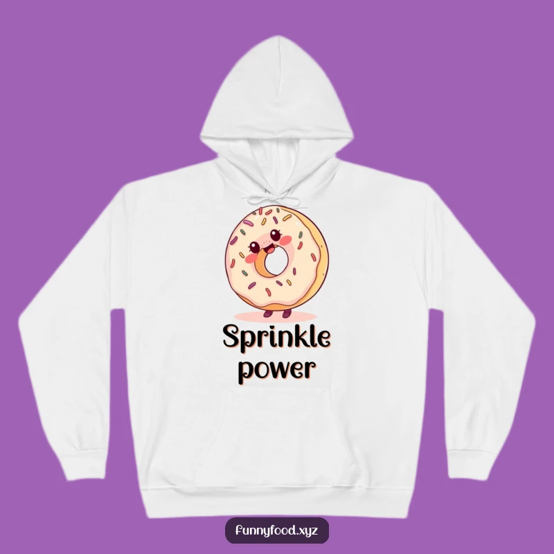 Funny Donut Cartwheel Hoodie: Cozy Sprinkles, Warm & Funny Gift