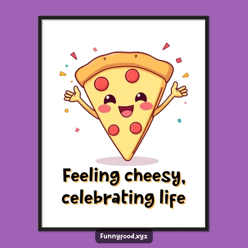 Funny Free Printable Wall Art: Pizza Party Vibes, Quirky Decor