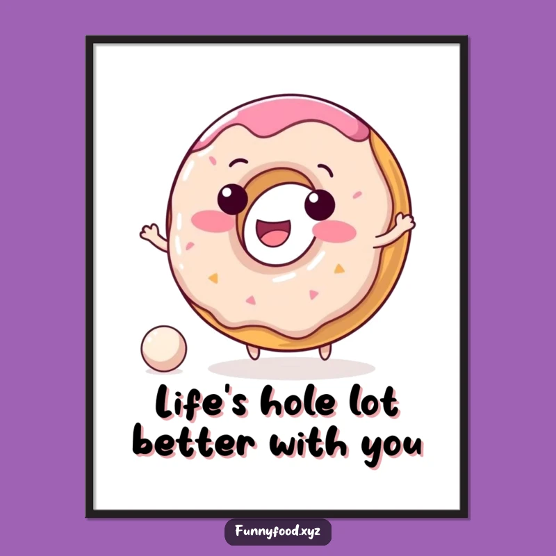 Free Printable Donut Wall Art: Funny Bouncing Ball, Downloadable Art for a Sweet Room!