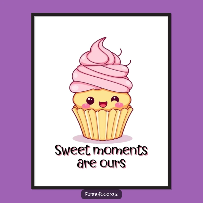 Free Printable Wall Art: Funny Spinning Cupcake Downloadable Decor