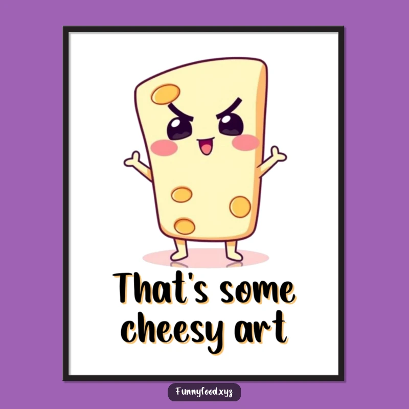 Free Printable Wall Art: Silly Cheese Pose - Funny Decor, Downloadable Art!