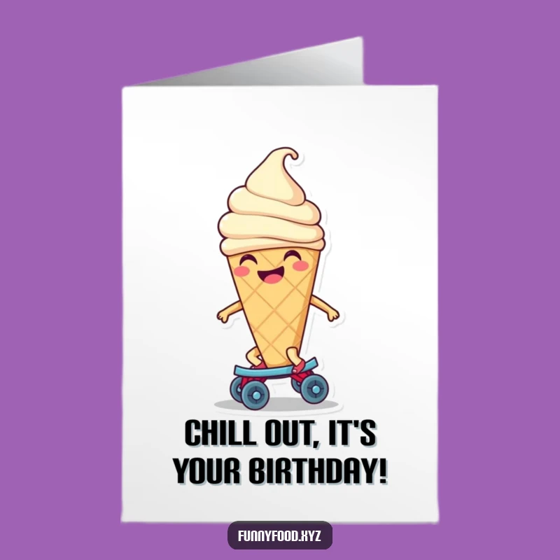 Free Printable Ice Cream Birthday Card: Cool & Funny Downloadable!