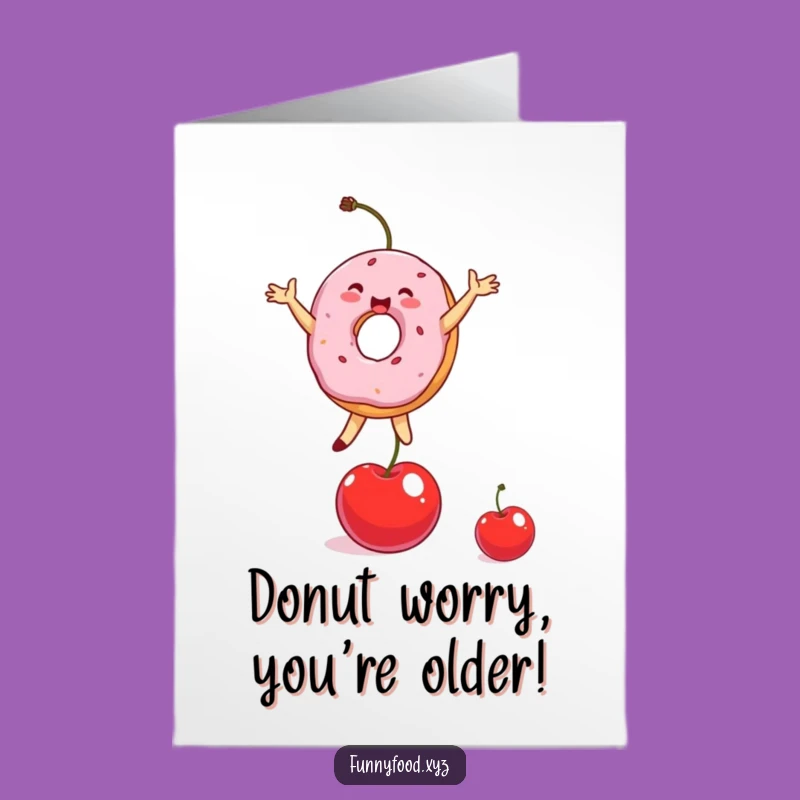 Free Printable Donut Birthday Card: Funny Downloable Gift for Joyful Celebrations