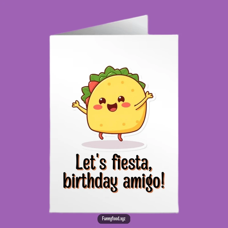 Free Printable Birthday Card: Dancing Taco Fiesta, Fun DIY Gift