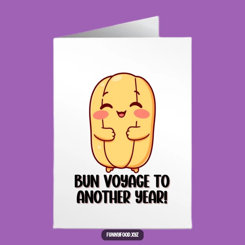 Free Printable Birthday Card: Funny Hot Dog Hugging Bun, Perfect Downloadable Gift!