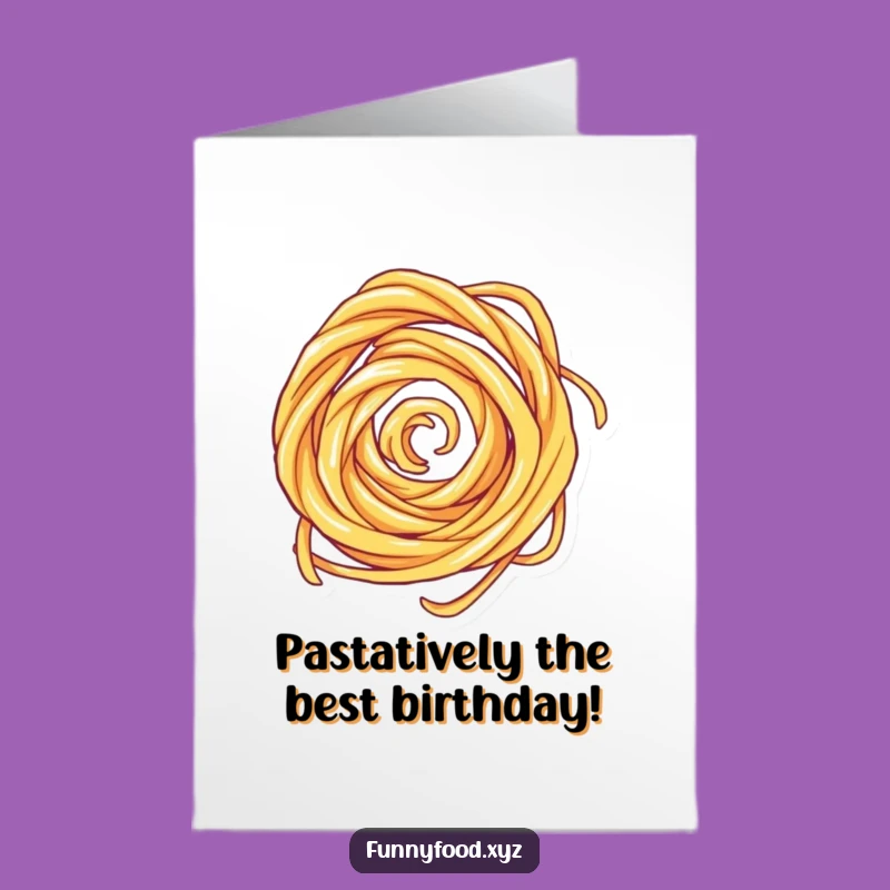 Free Printable Birthday Card: Pasta Swirl DIY Funny Downloadable Gift