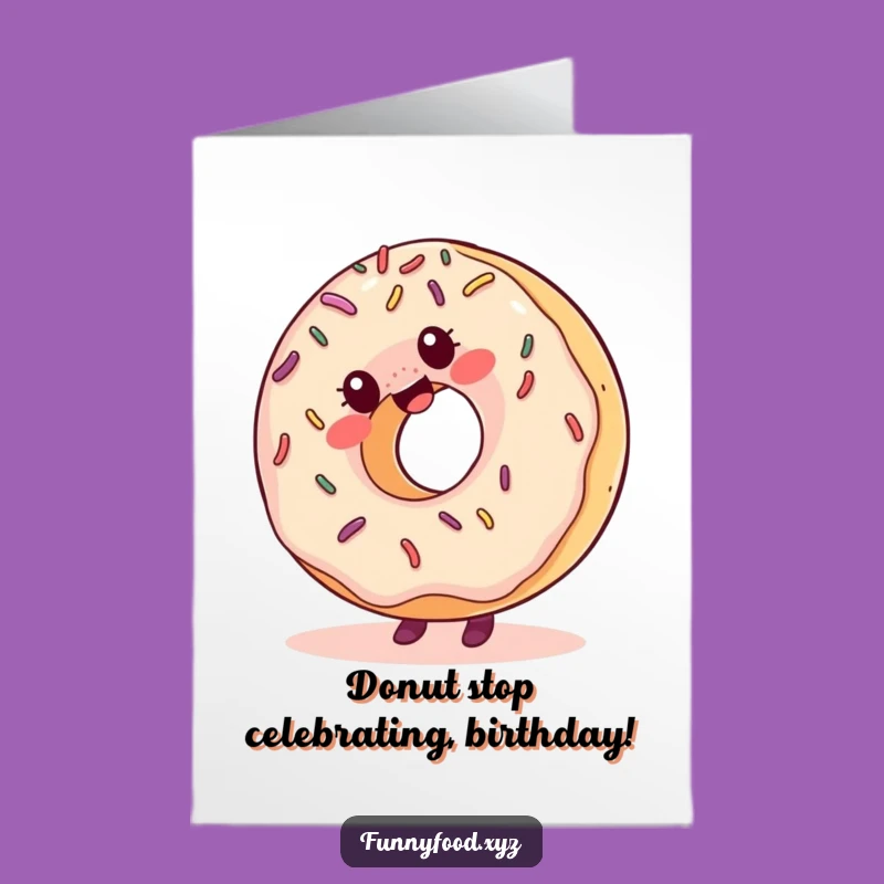 Free Printable Birthday Donut Cartwheel Funny Card - Downloadable Fun Gift