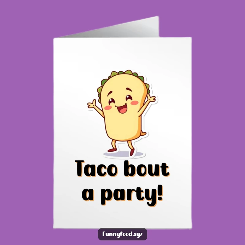 Free Printable Birthday Card: Taco Dance Party DIY Gift