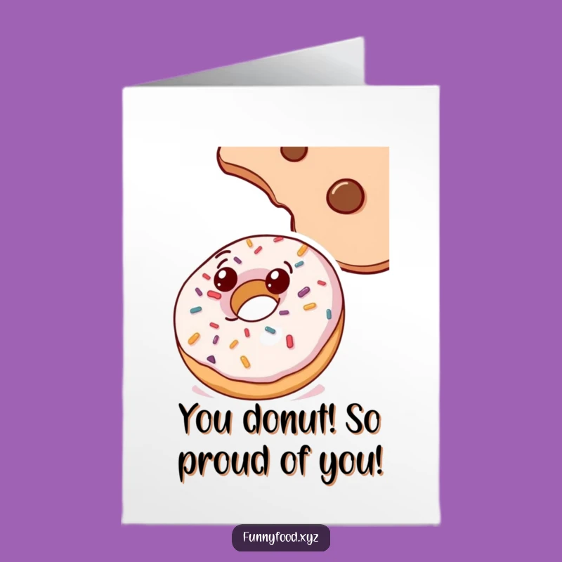 Free Printable Congrats Card: Doughnut Cookie Curious Funny Downloadable Gift