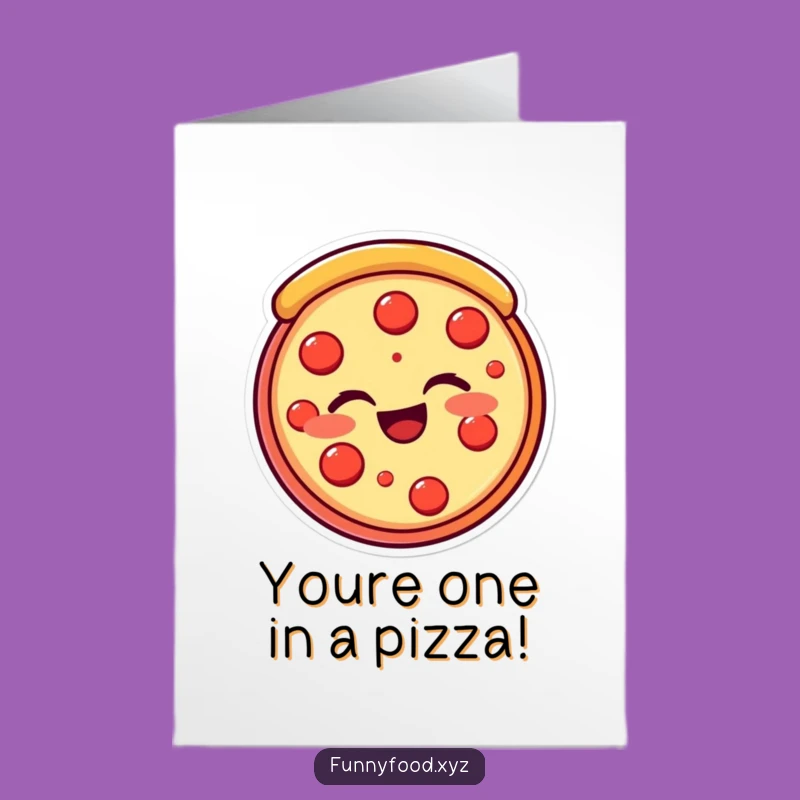 Free Printable Congrats Card: Winking Pizza Slice Funny Downloadable Gift for Any Occasion
