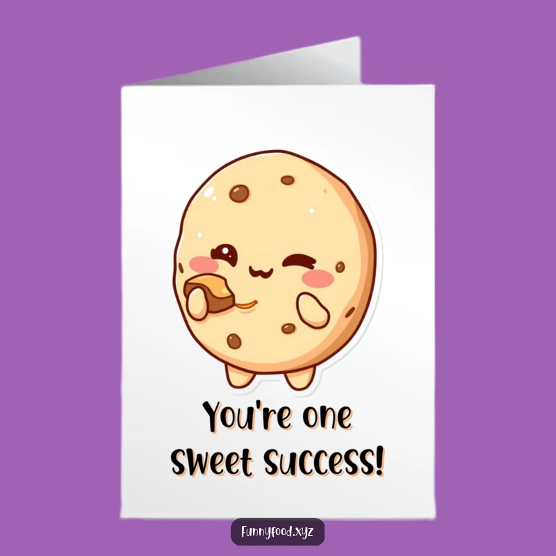 Free Printable Cookie Winking Card: Offer a Bite Congratulations Downloadable