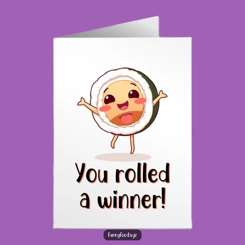 Free Printable Sushi Gymnastics Card: Hilarious Downloadable Congrats Gift