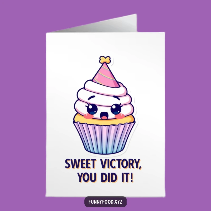 Free Printable Congrats Card: Cupcake's Party Surprise, Funny Downloadable Gift