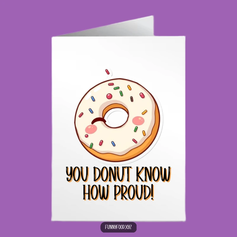 Free Printable Funny Donut Congrats Card: Winking Sprinkles for a Downloadable Gift