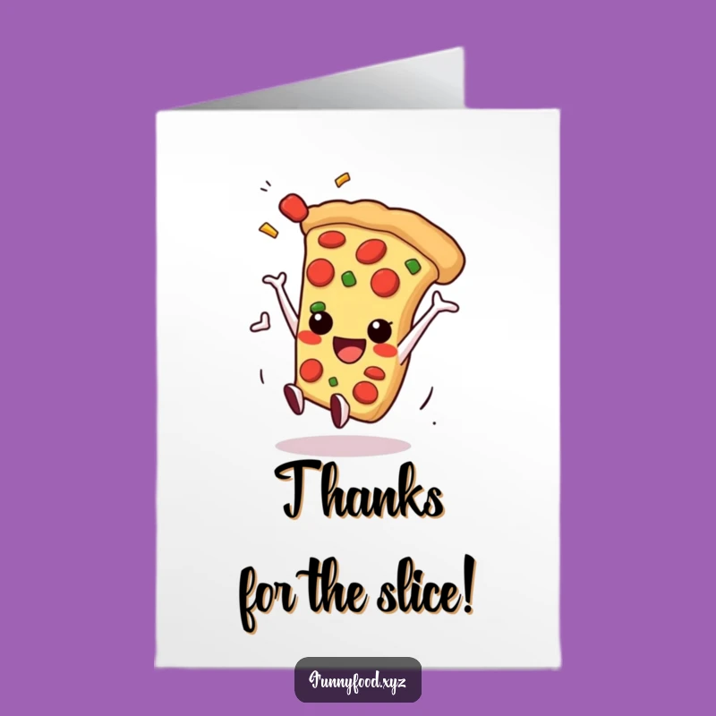 Delicious Free Printable Thank You Card: Pizza Somersault Downloadable for Gratitude