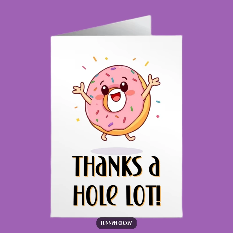 Free Printable Donut Jumping Jacks Thank You Card: Sweetly Funny!