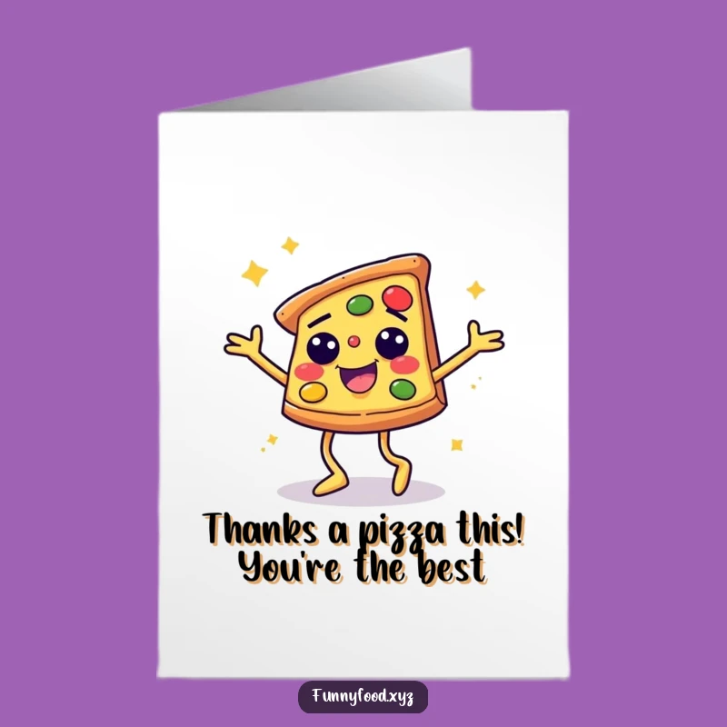 Free Printable Thank You Card: Disco Pizza Fanatic - Express Gratitude!