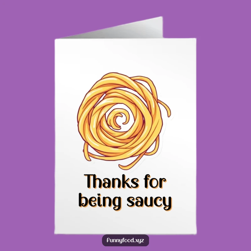 Free Printable Thank You Card: Pasta Swirl DIY Funny Downloadable Gift