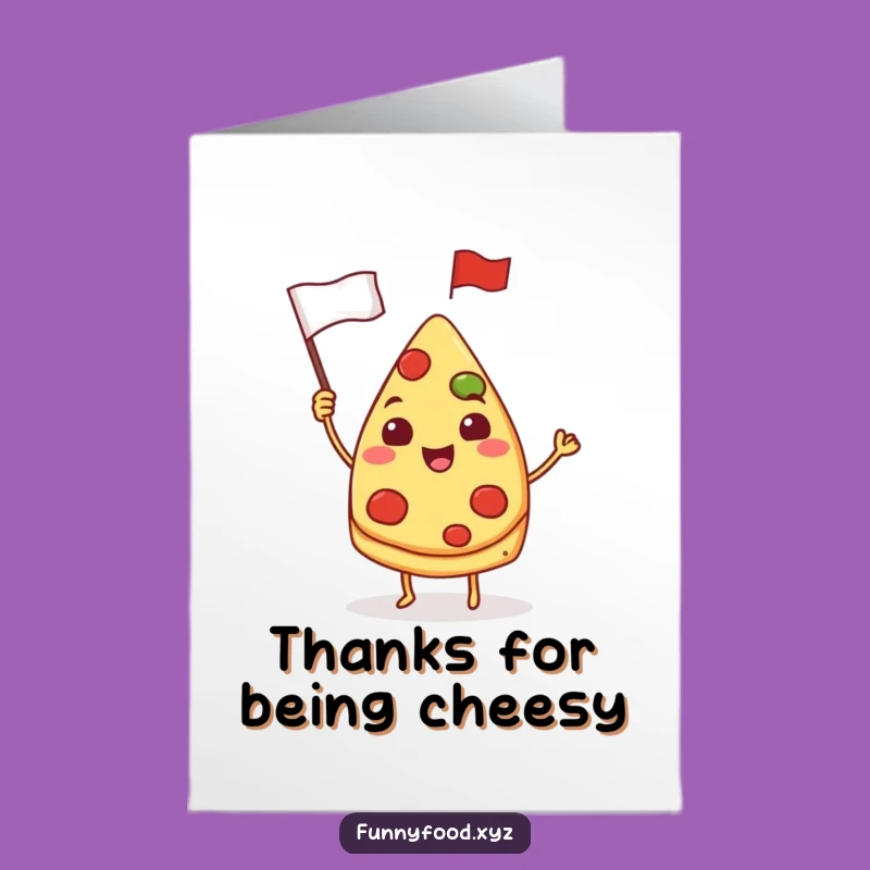 Free Printable Thank You Card: Pizza's Gratitude Slice Download