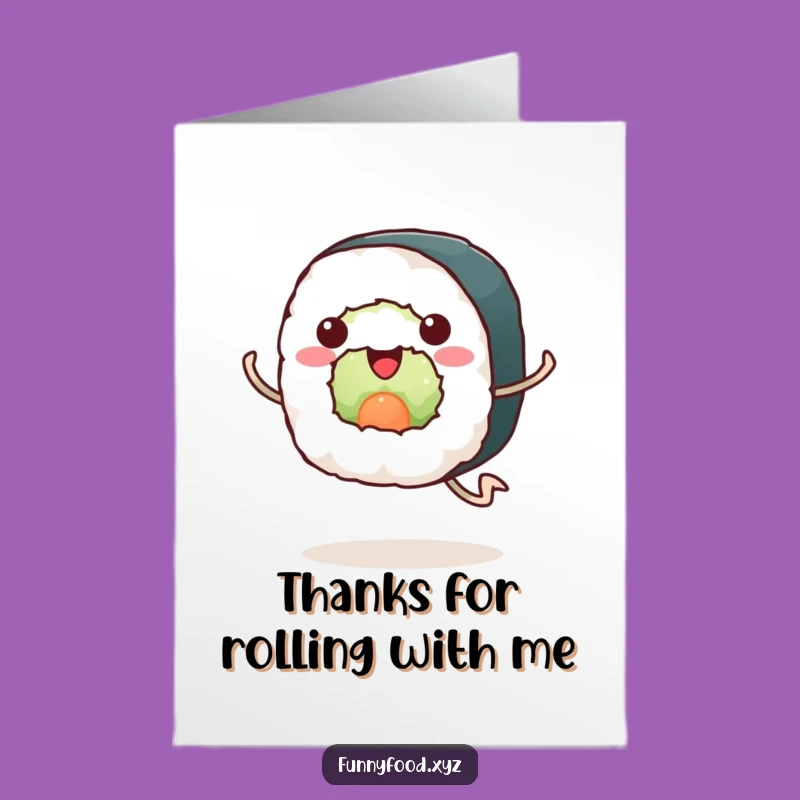 Free Printable Thank You Card: Sushi's Speedy Thanks Download