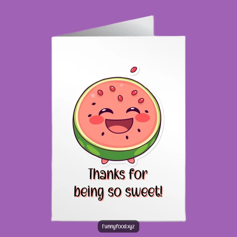 Free Printable Thank You Card: Happy Watermelon Thanks, Funny Downloadable Gift