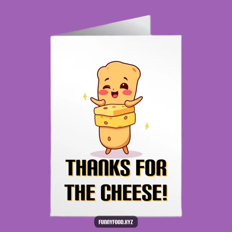 Free Printable Thank You Card: Baguette Cheese Balance Downloadable Gift