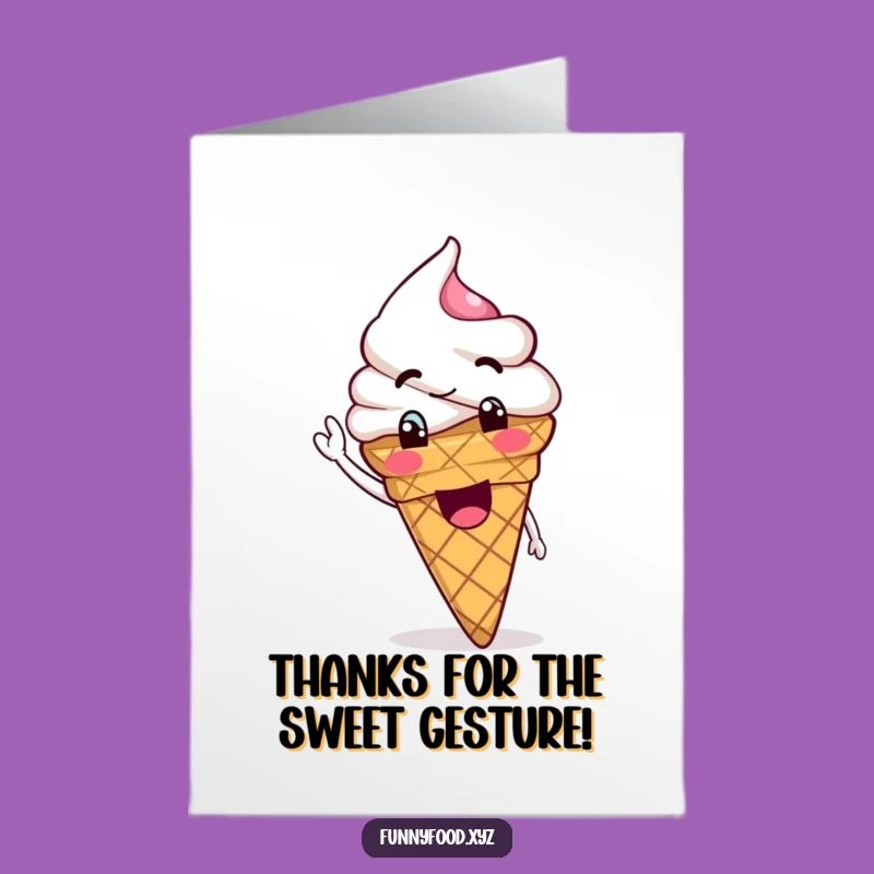 Free Printable Ice Cream Thank You Card: Cool Downloadable Gift of Thanks
