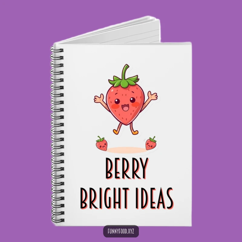 Funny Strawberry Surprise Notebook - Journal Your Joyful Jumps, Perfect Funny Gift