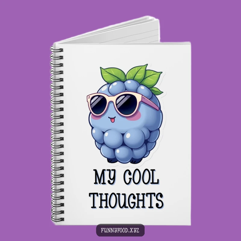 Funny Blueberry Sunglasses Notebook: Jot Down Notes with a Cool Berry!