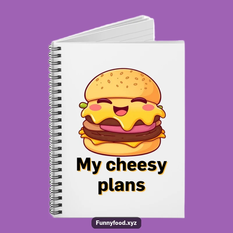 Funny Cheeseburger Wink Notebook: Journaling Burger Design, Perfect Humorous Gift