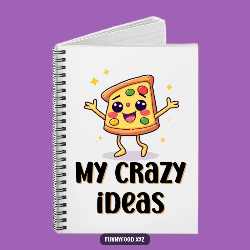 Funny Disco Pizza Slice Notebook: Jot Down Ideas with Hilarious Dancing Food Fun