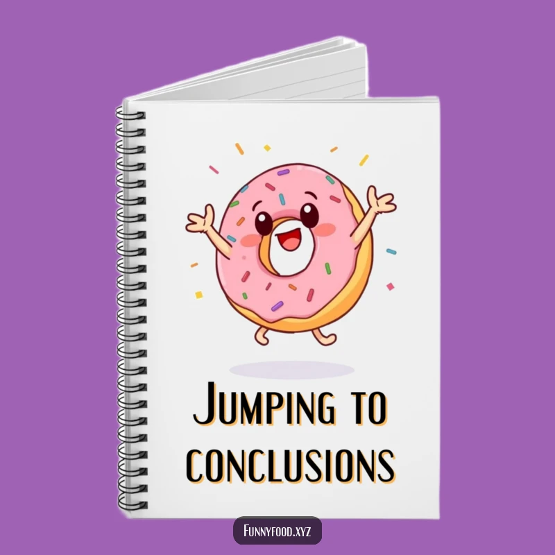 Funny Donut Jumping Jacks Notebook - Jot Down Ideas with Joyful Sprinkles