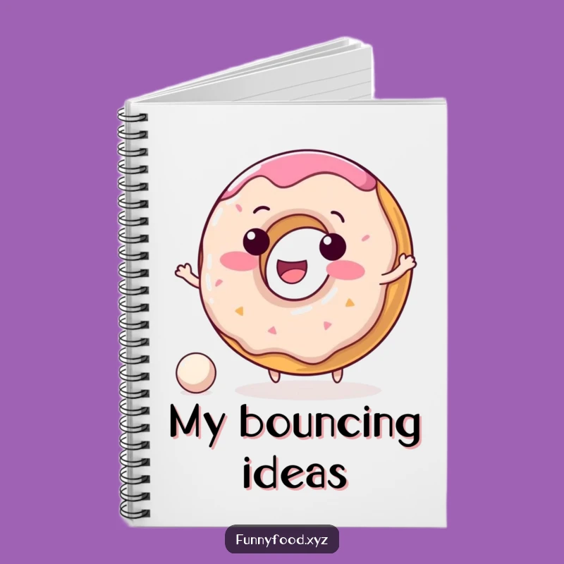 Funny Donut Notebook: Delightful Character Bouncing Ball Journal