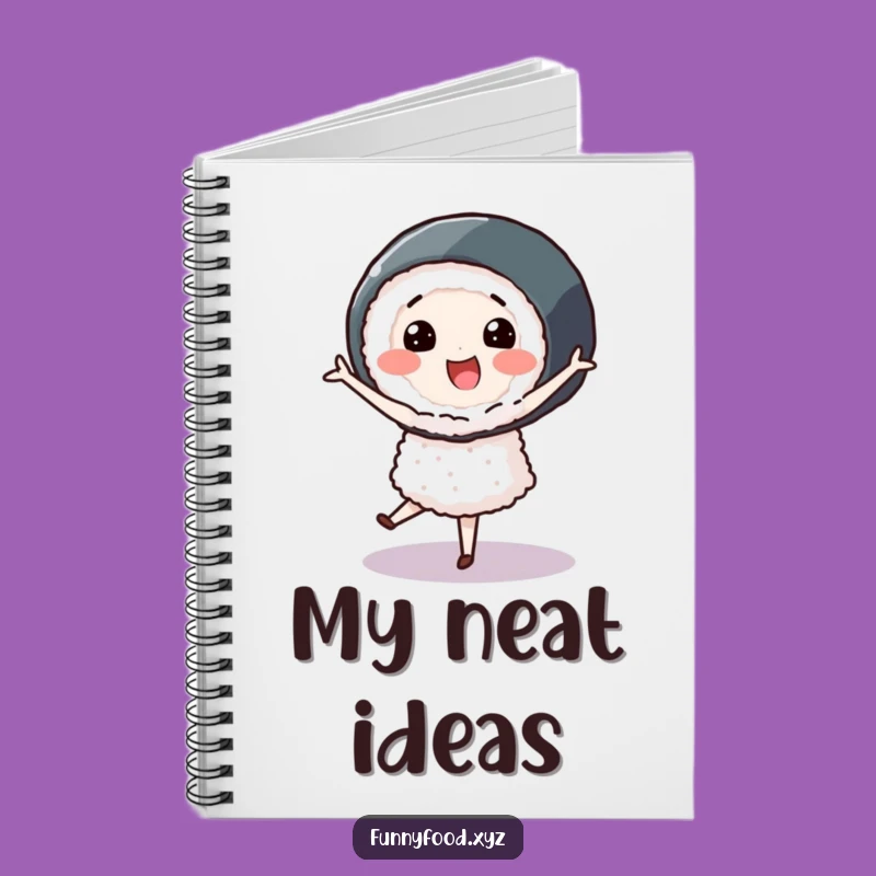 Funny Sushi Pirouette Notebook: Jot Down Ideas with Grace