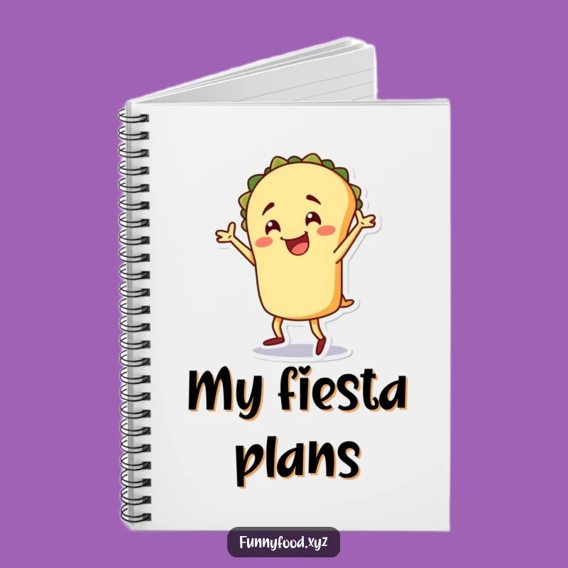 Funny Taco Notebook: Cheerful Dancer Journal, Perfect Funny Gift for Foodies & Students