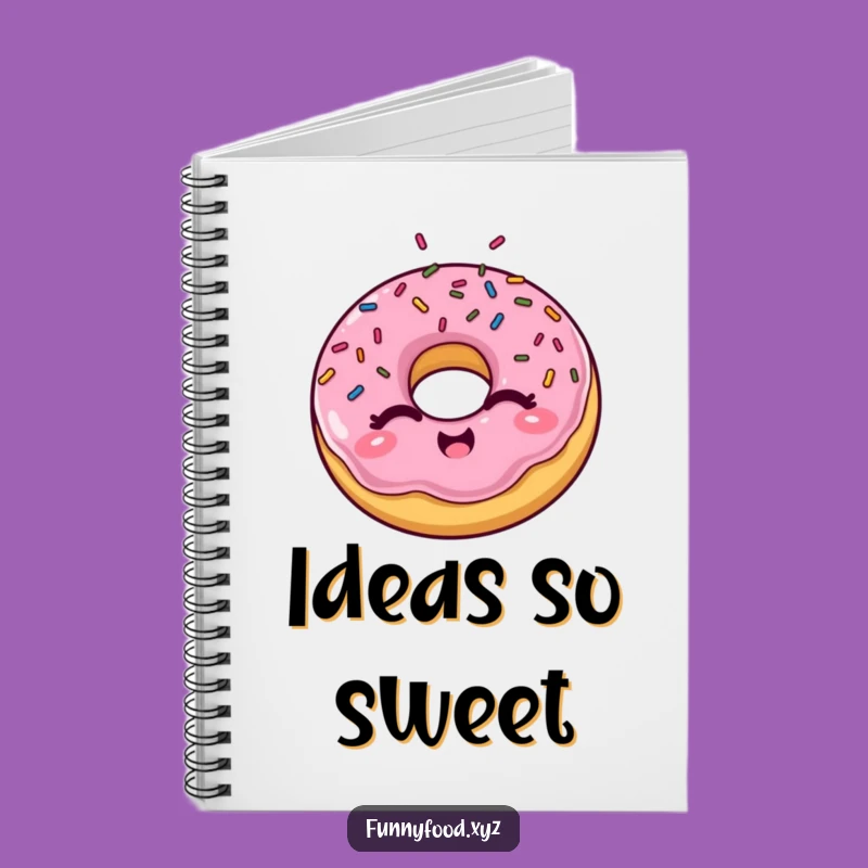 Funny Winking Donut Notebook, Sprinkles Inside - Your Hilarious Journaling Companion!