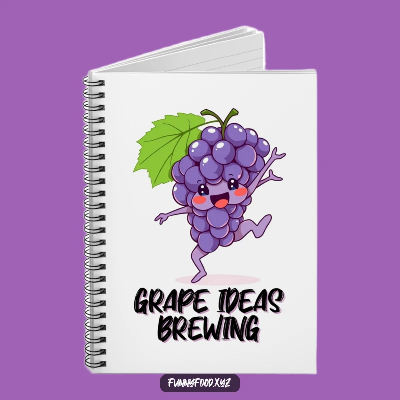 Funny Grapes Gymnastics Notebook - Plan Your Moves with Humor