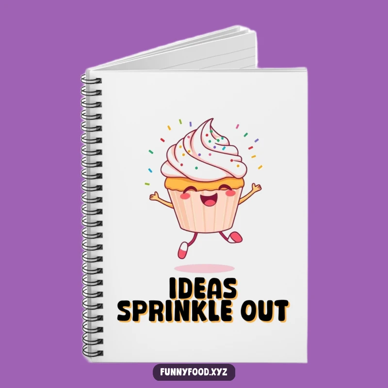 Funny Cupcake Notebook: Cheerful Sprinkles and Skipping Journaling Fun
